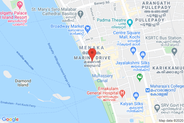 Ertiga Taxi location  Marine Drive, Kochi, Kerala, India