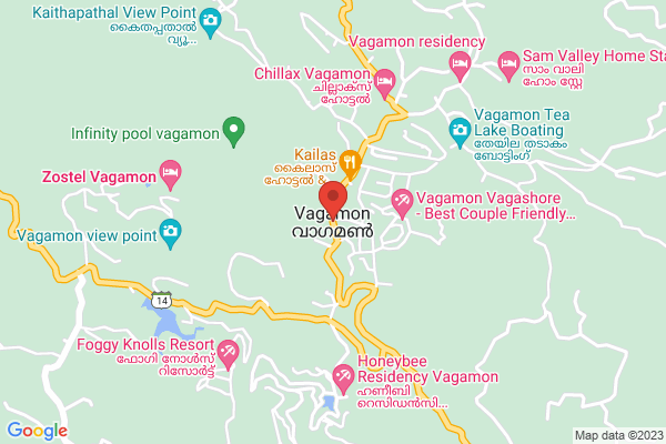 R2V PHR Honey Moon Suite AC location  Vagamon Idukki KL