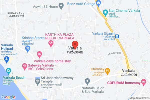 R1VRK SVBR Pool ViewRoom location  Varkala Thiruvananthapuram KL