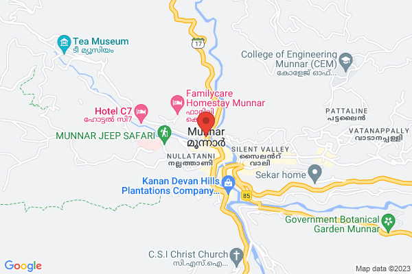 QB Stay-R34M EP First floor-202 (Delux) location  Munnar Idukki KL