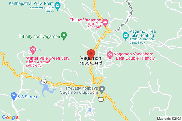 QB Stay-R5V VN Deluxe Rooms location  Vagamon Idukki KL