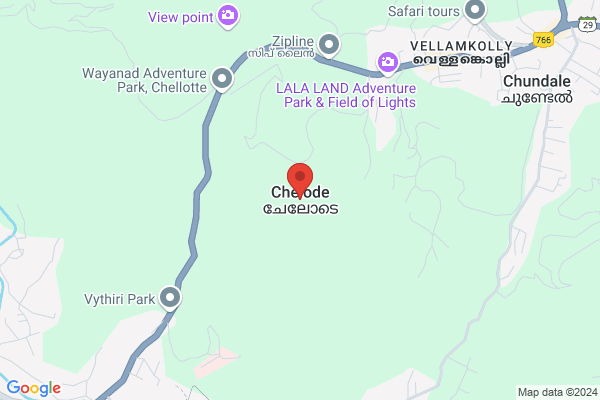 R69W STH ARS  SOLITAIRE COTTAGE location  Chelode Wayanad KL