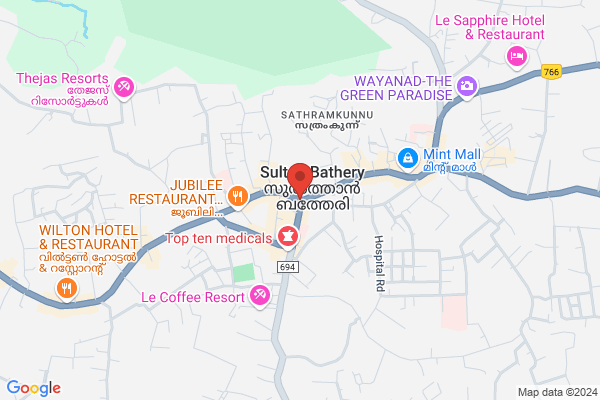 R24W TWR OAK location  Sultan Bathery Wayanad KL