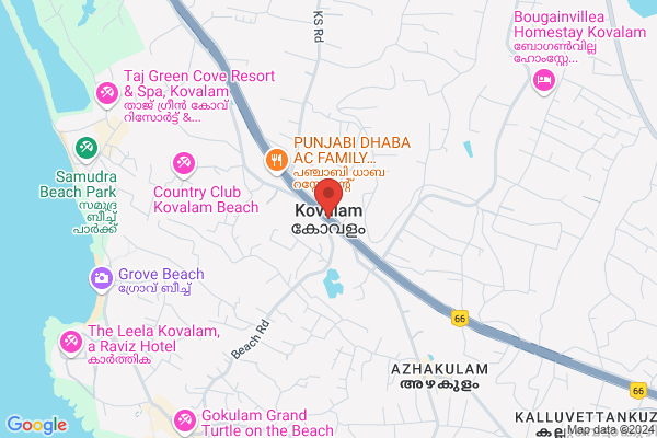 R3KVL KBH TIDAL LOUNGE (COMFORT AC WITH BALCONY) location  Kovalam Thiruvananthapuram KL