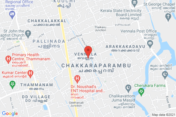 3 BHK apartment for rent in Vennala, Kochi location  Vennala, Kochi, Kerala, India