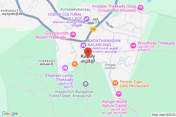 R6TH WN DELUXE ROOM location  Thekkady Kumily Idukki