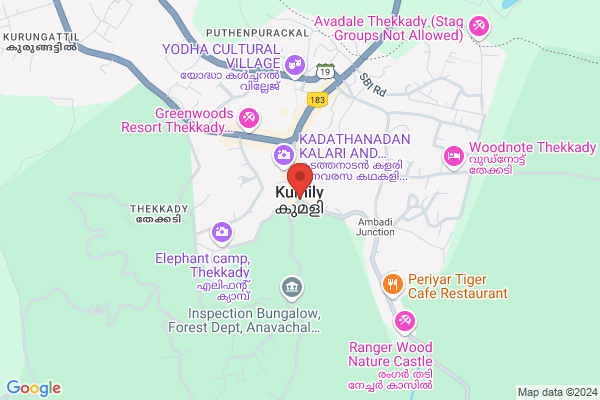 R8TH GWR KANANA (DELUXE ROOM) location  Thekkady Kumily Idukki