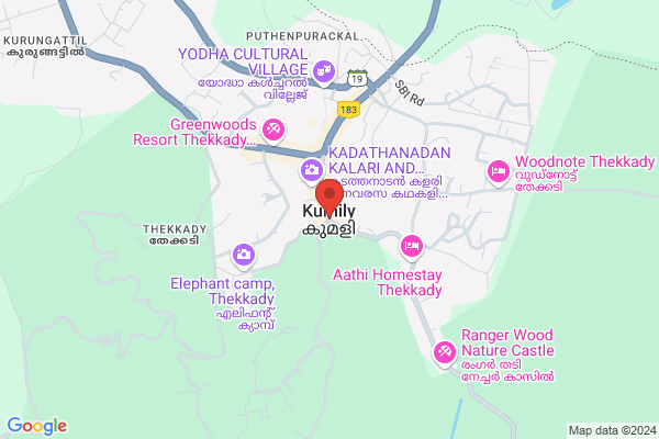 R11TH CPH PRIVATE POOL VILLA location  Thekkady Kumily Idukki