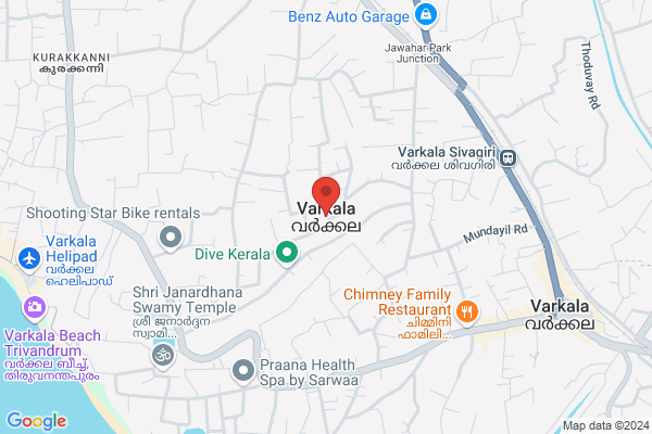 R14VRK KT PREMIUM SEA VIEW location  Varkala Thiruvananthapuram KL