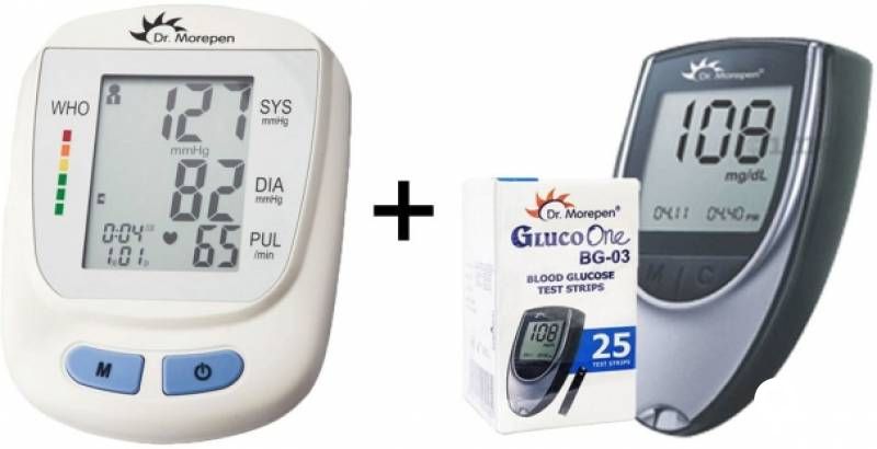Dr Morepen B P MONITOR BP 09 with Dr Morepen BG 03 Gluco O