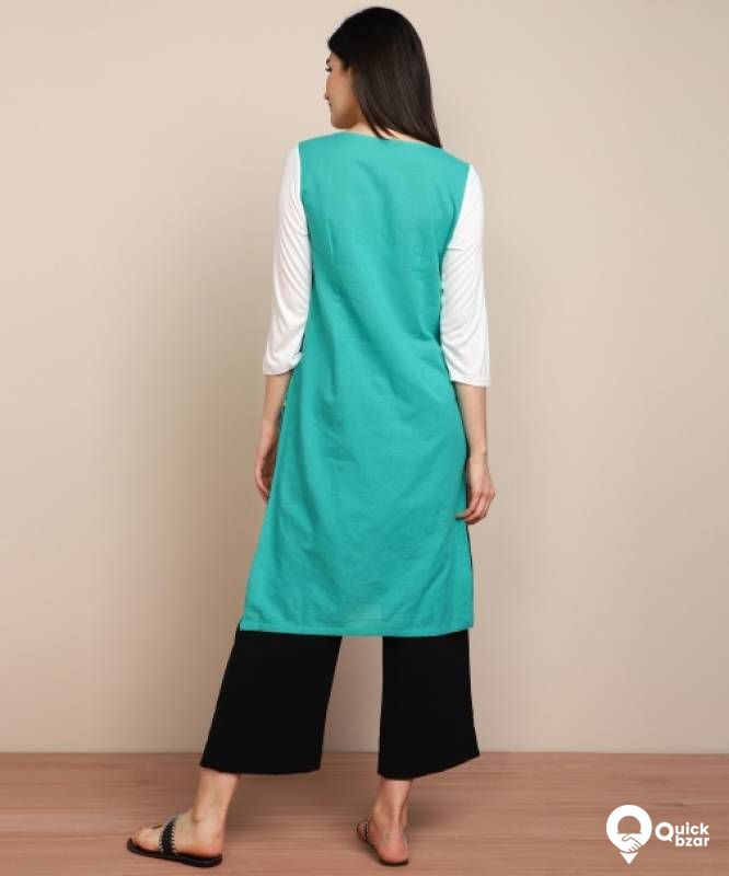Aurelia Women Self Design Straight Kurta