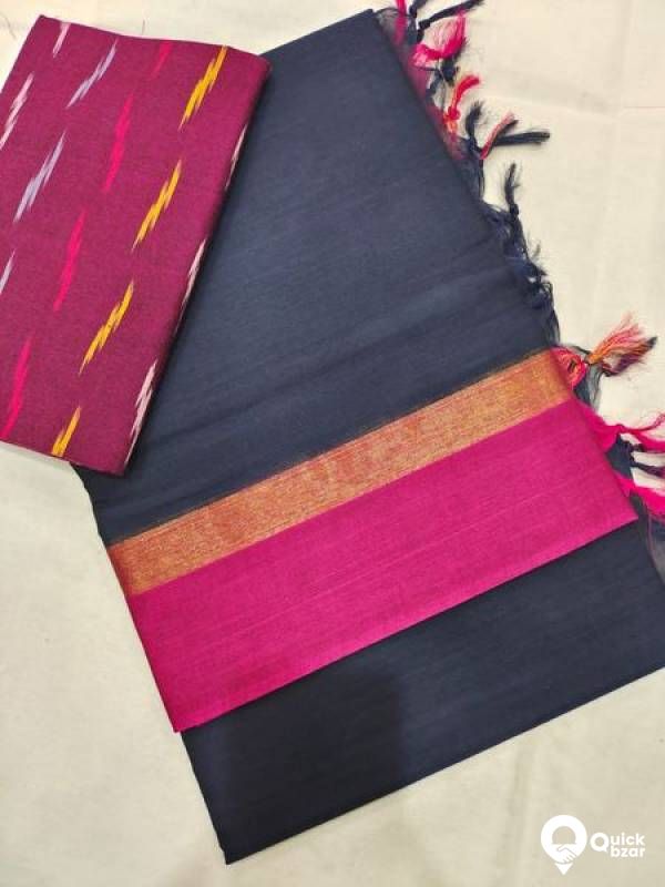 Mangalagiri Cotton Beautiful Plain Sarees