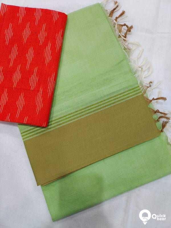 Mangalagiri Cotton Beautiful Plain Sarees