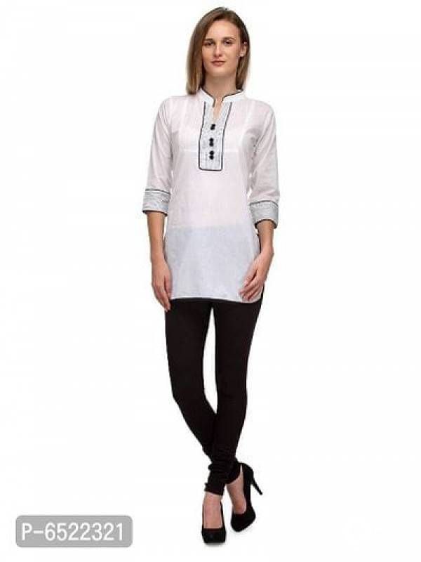 Elegant Cotton Printed Straight Kurti