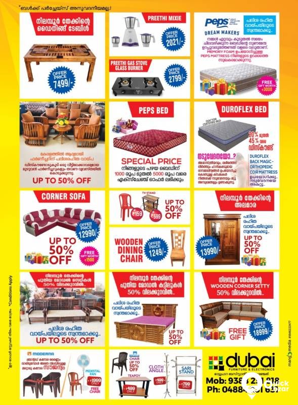 offer furniture and electronics