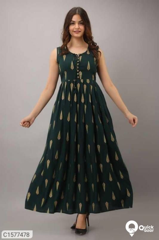 Aura Digital print Georgette Floor Length Kurti